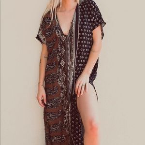 Novella Royale Black Paisley Caftan P/S